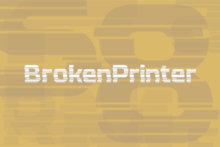 BrokenPrinter Display Font for Bold Editorial Design