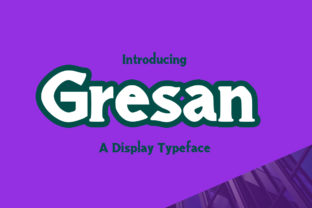 Gresan Display Font for Handmade and Commercial Projects