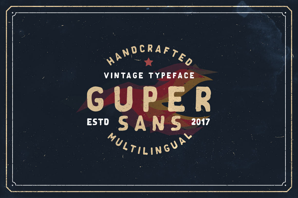 Guper Sans: A Vintage Typeface for Handmade Creations