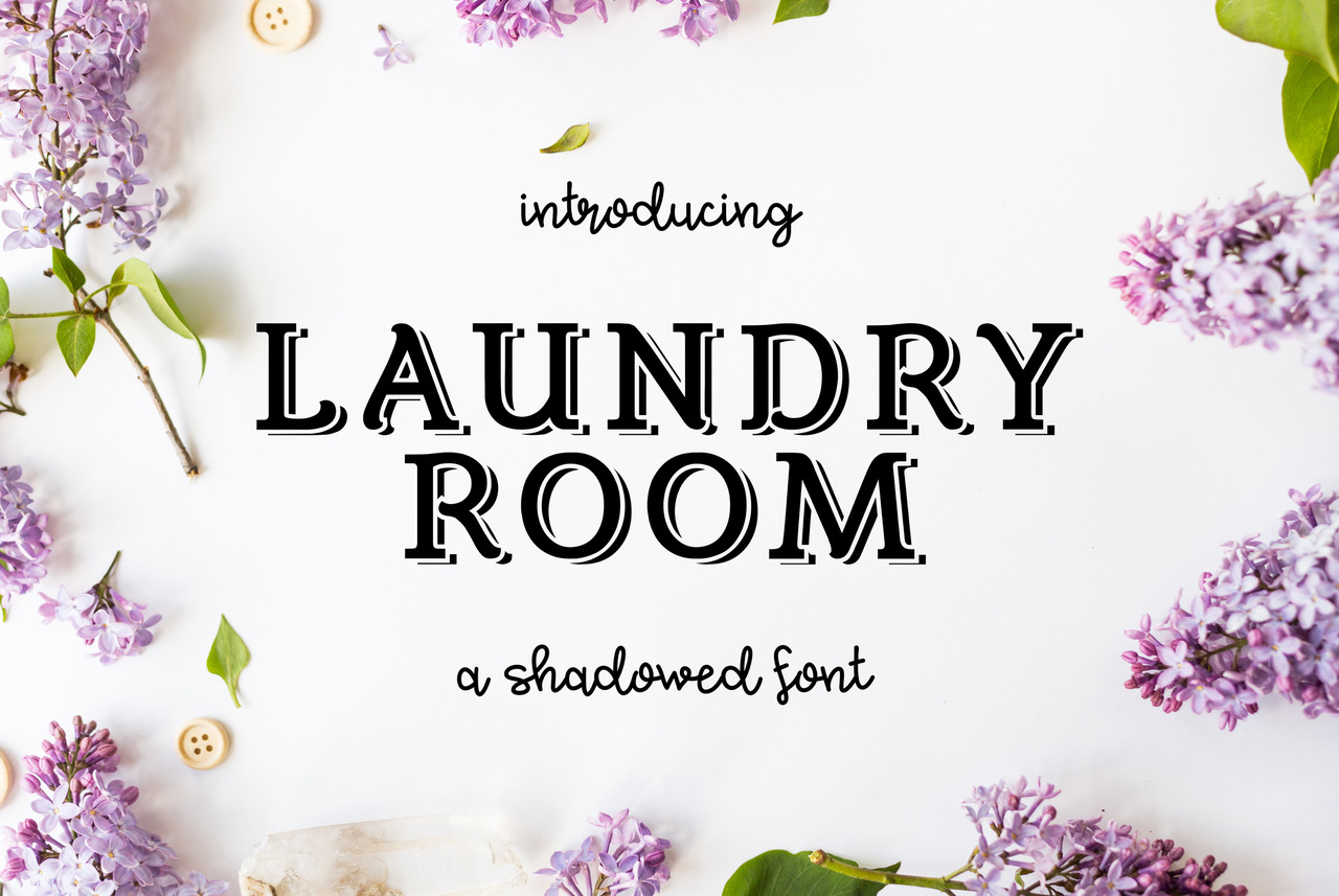 Laundry Room Font for Creative Display and Branding