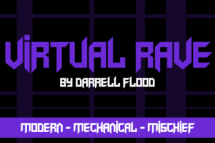Virtual Rave Font for Bold Branding and Sci-Fi Inspired Design